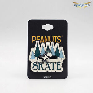 Peanuts Snoopy Skating Sliding Christmas Enamel Pin New